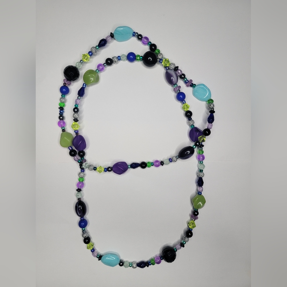 Aurora Beaded Stretch Necklace (Extra Long)